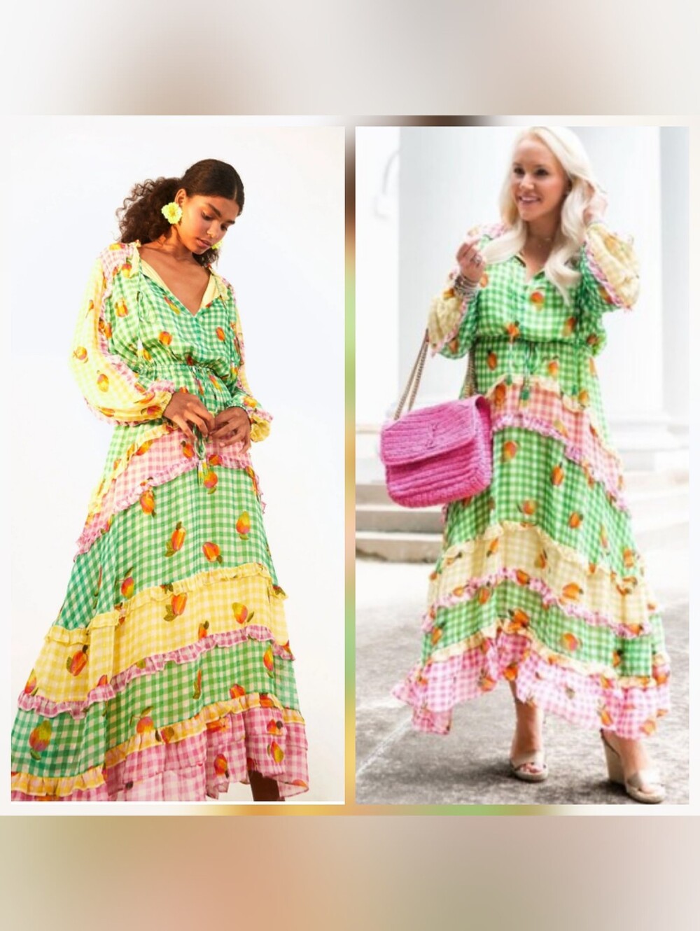 M/L Farm Rio Gingham Maxidress